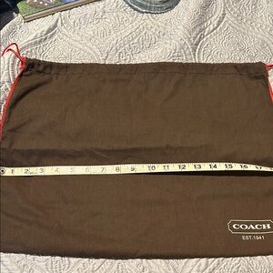 Coach Brown Bag with Red Accents